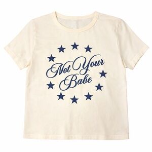 NWT Women’s Medium | Organic Collective | Cream “Not Your Babe” Cotton Tee